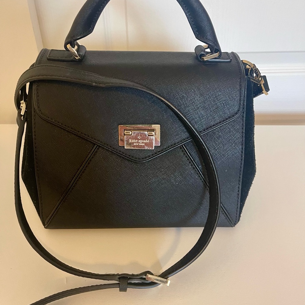 Kate Spade Black Satchel Bag Top handle.